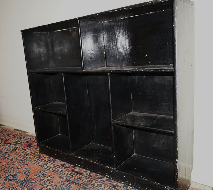 Vintage Wooden Bookcase and Books