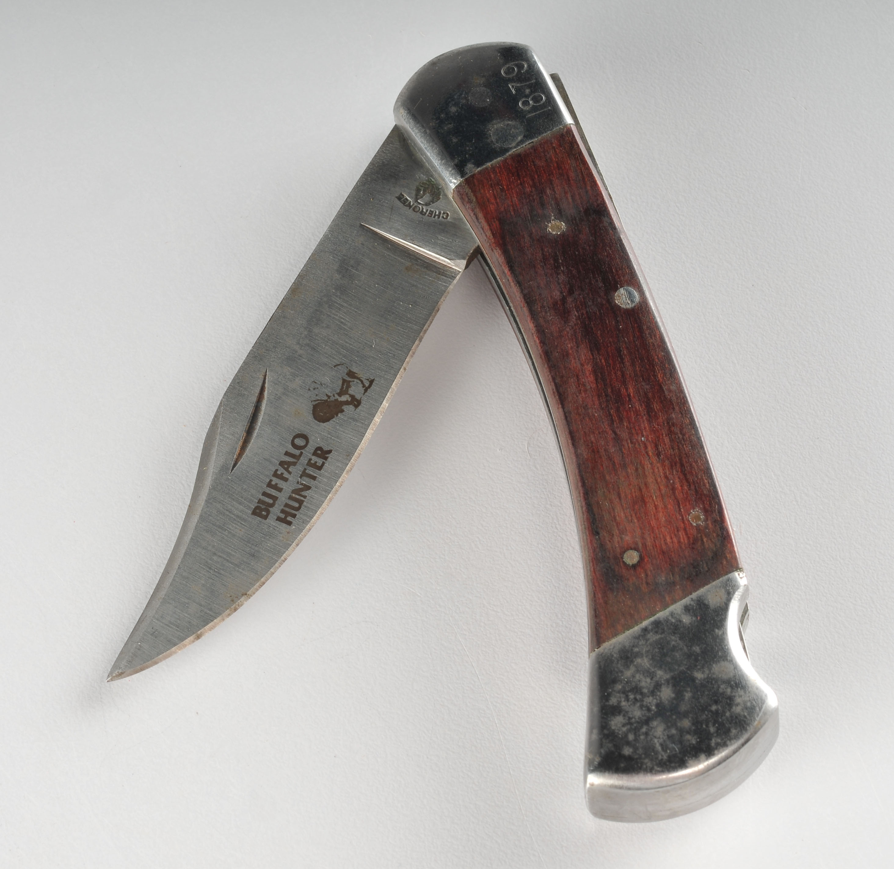 Cherokee "Buffalo Hunter" lock back knife. 