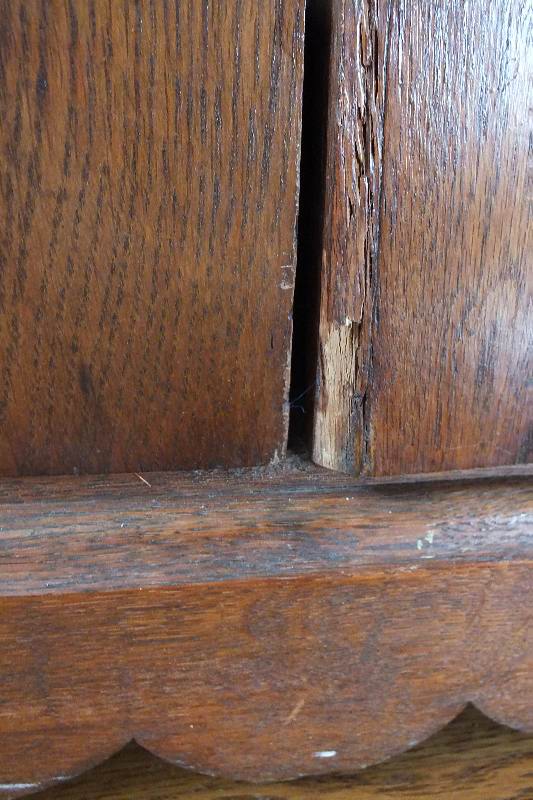 Antique Oak Sideboard with Mirror