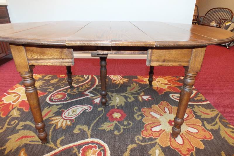 Antique oak drop leaf table