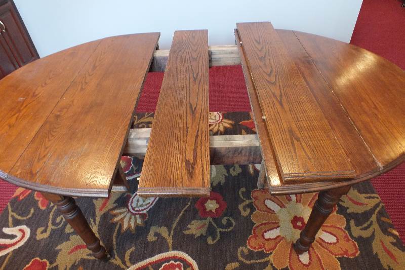Antique oak drop leaf table