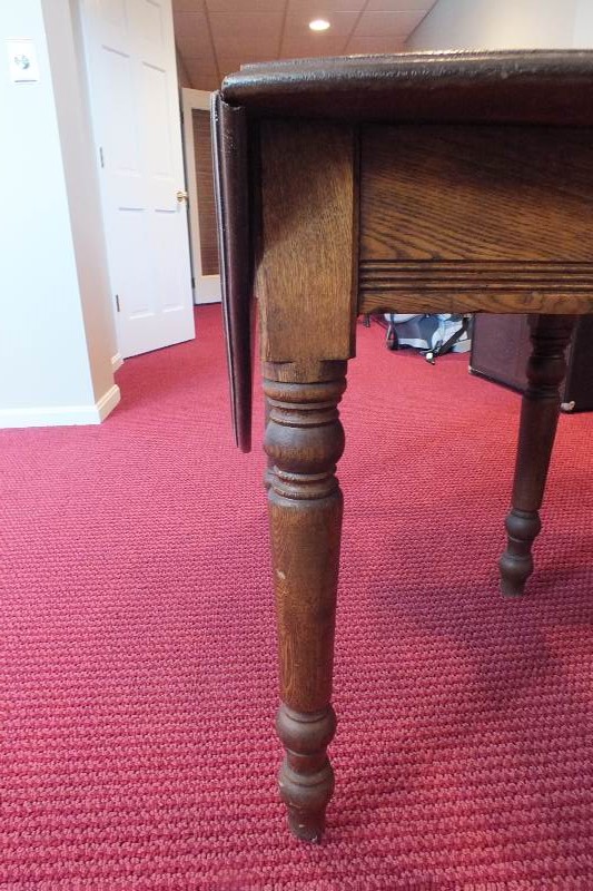 Antique oak drop leaf table