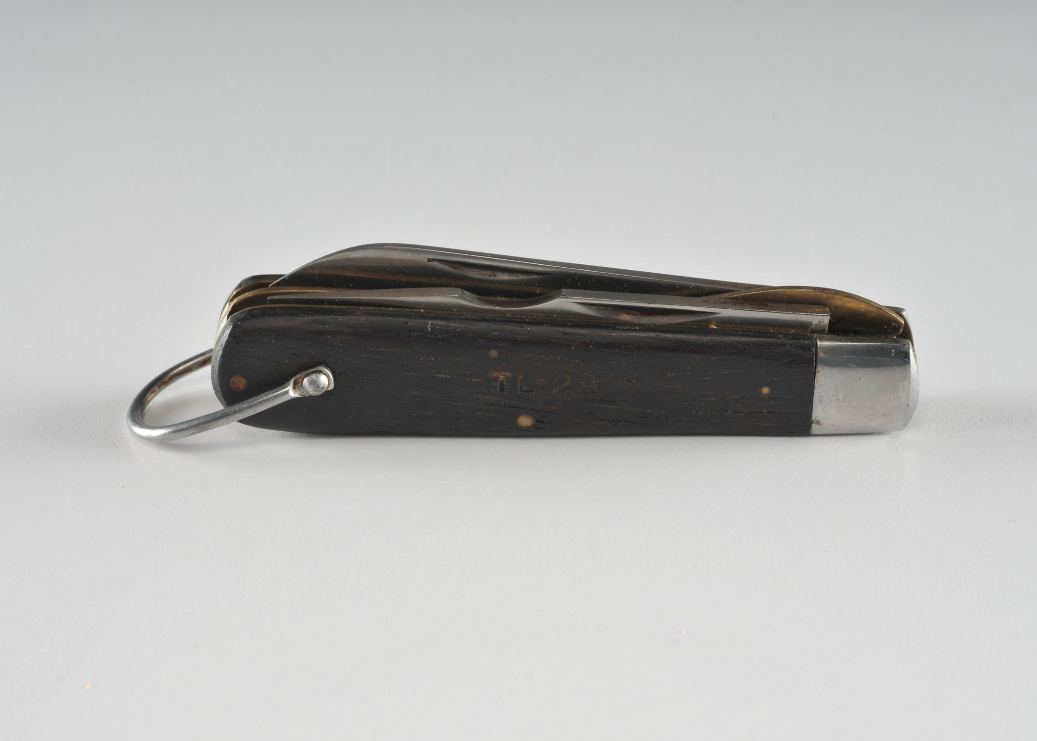 Camillus two blade pocket knife with wood handle