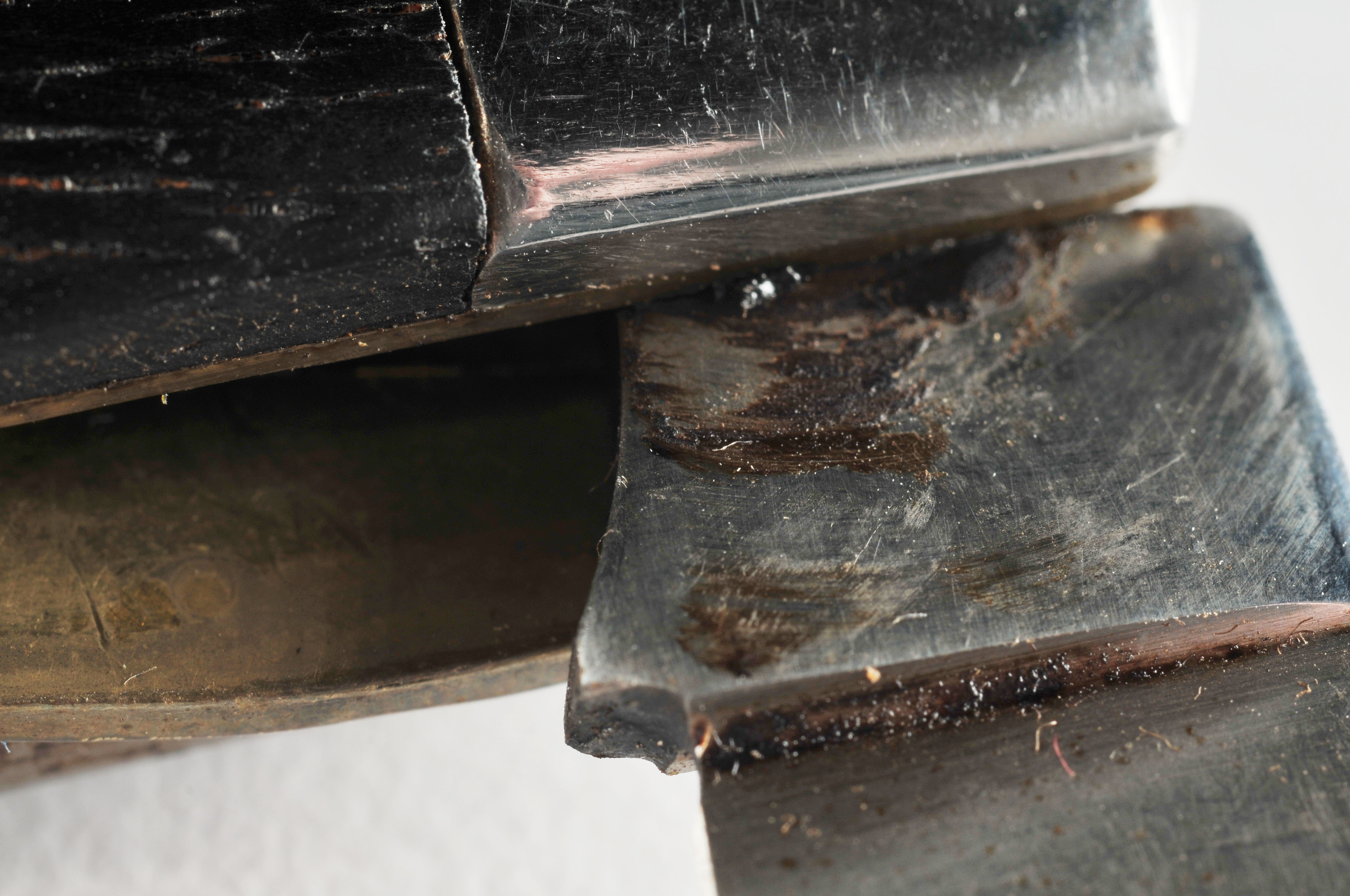 Camillus two blade pocket knife with wood handle