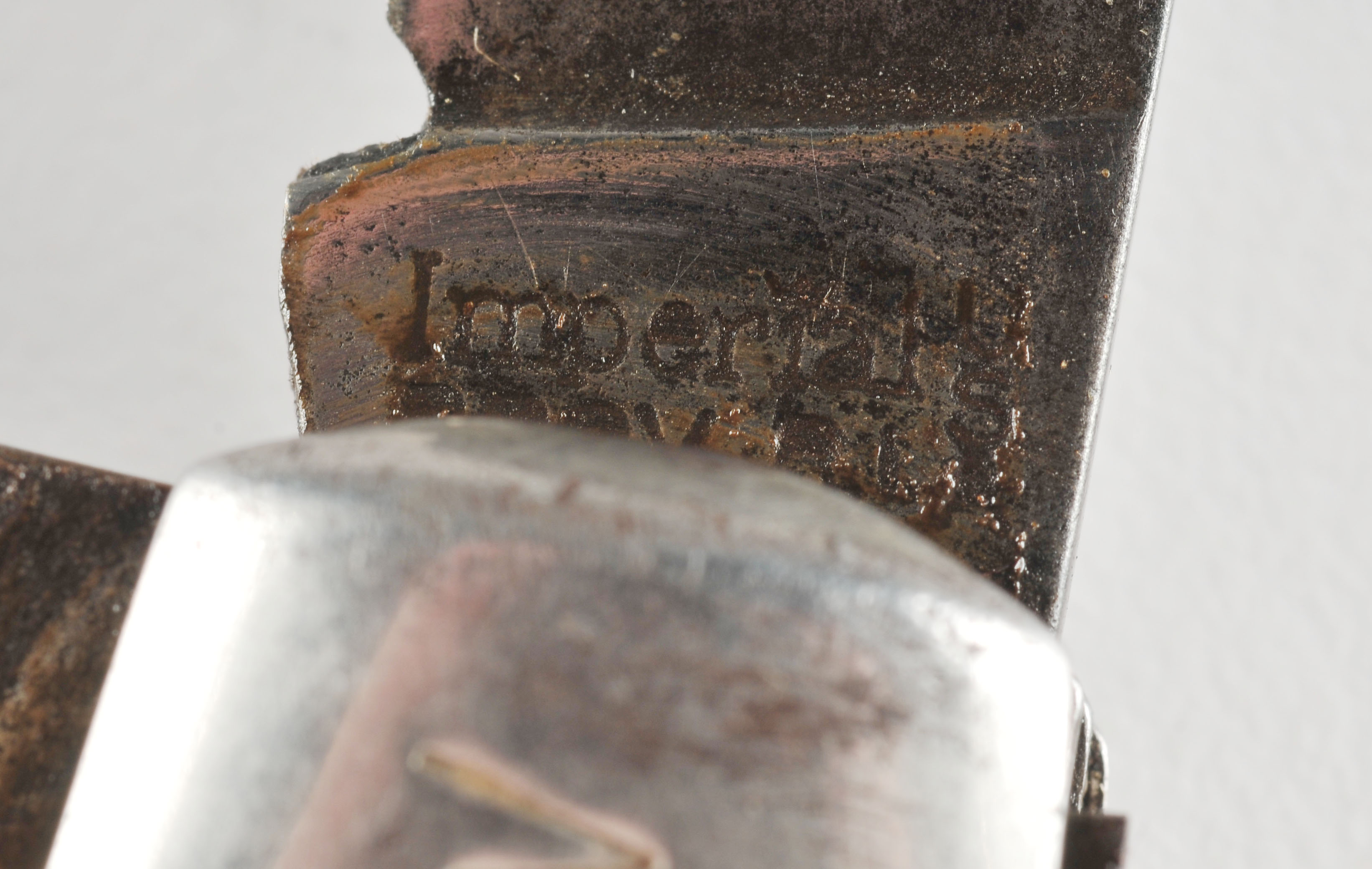 Vintage Barlow two blade pocket knife with brown handle.