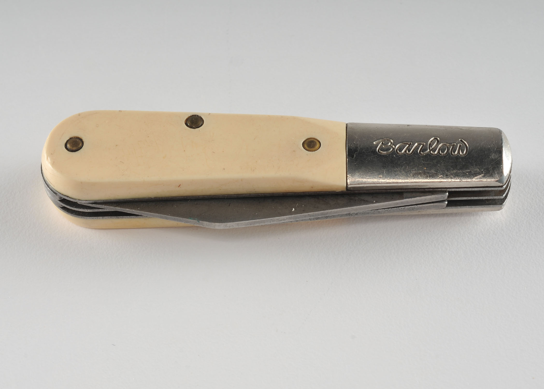 Vintage Barlow two blade pocket knife with ivory handle.