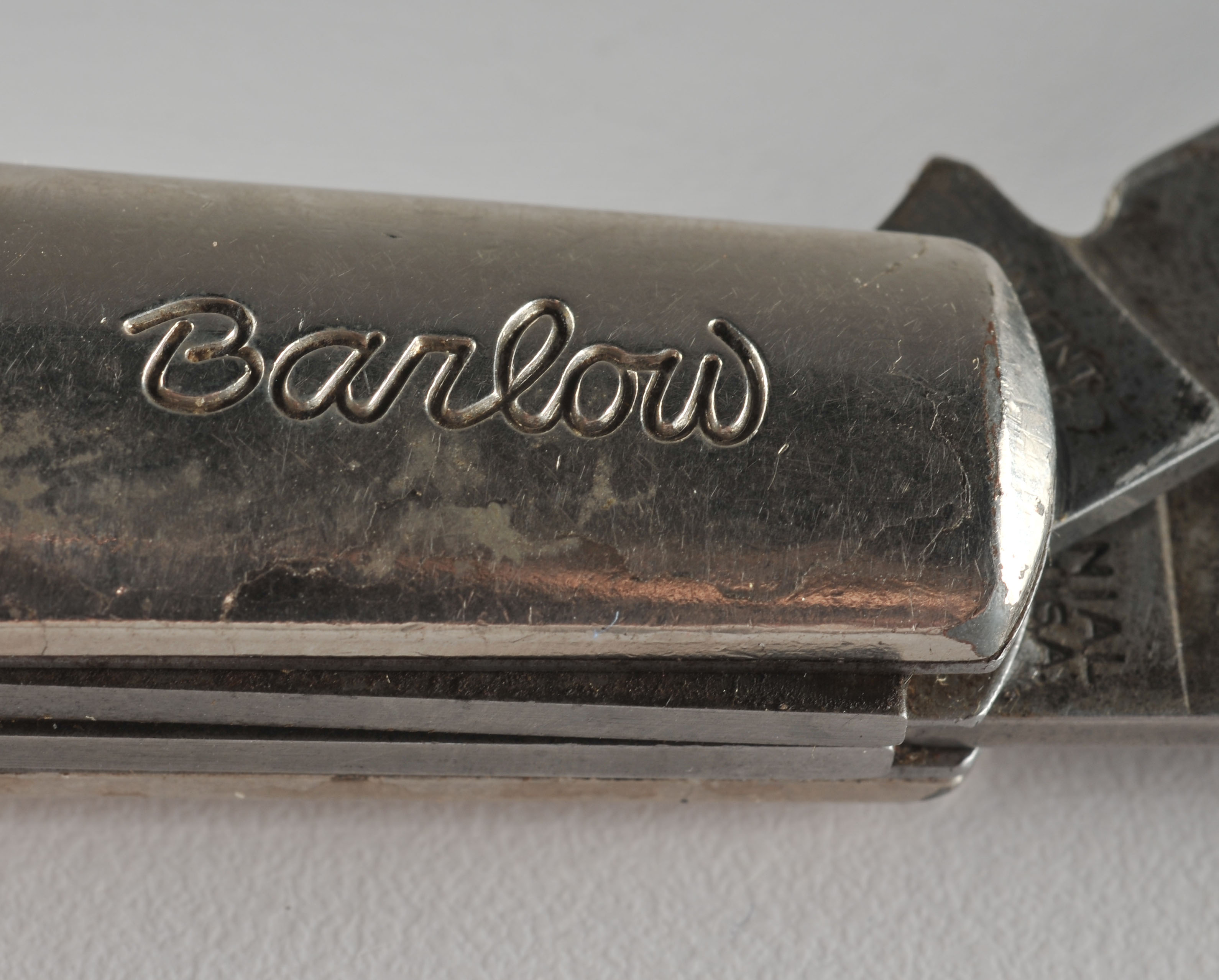 Vintage Barlow two blade pocket knife with ivory handle.