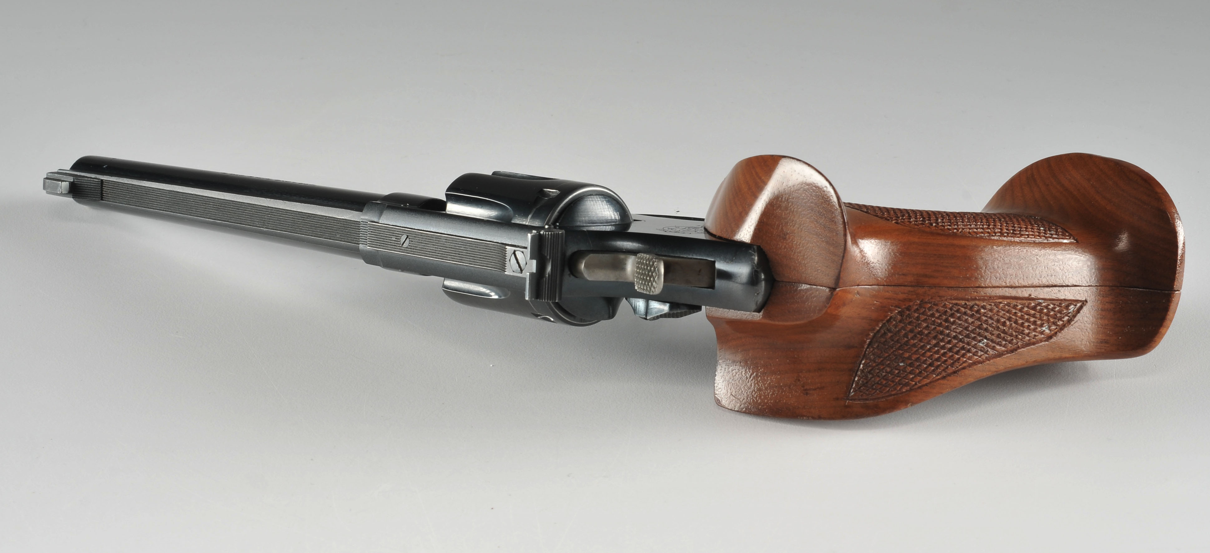 Smith and Wesson .22 Caliber revolver with target grips