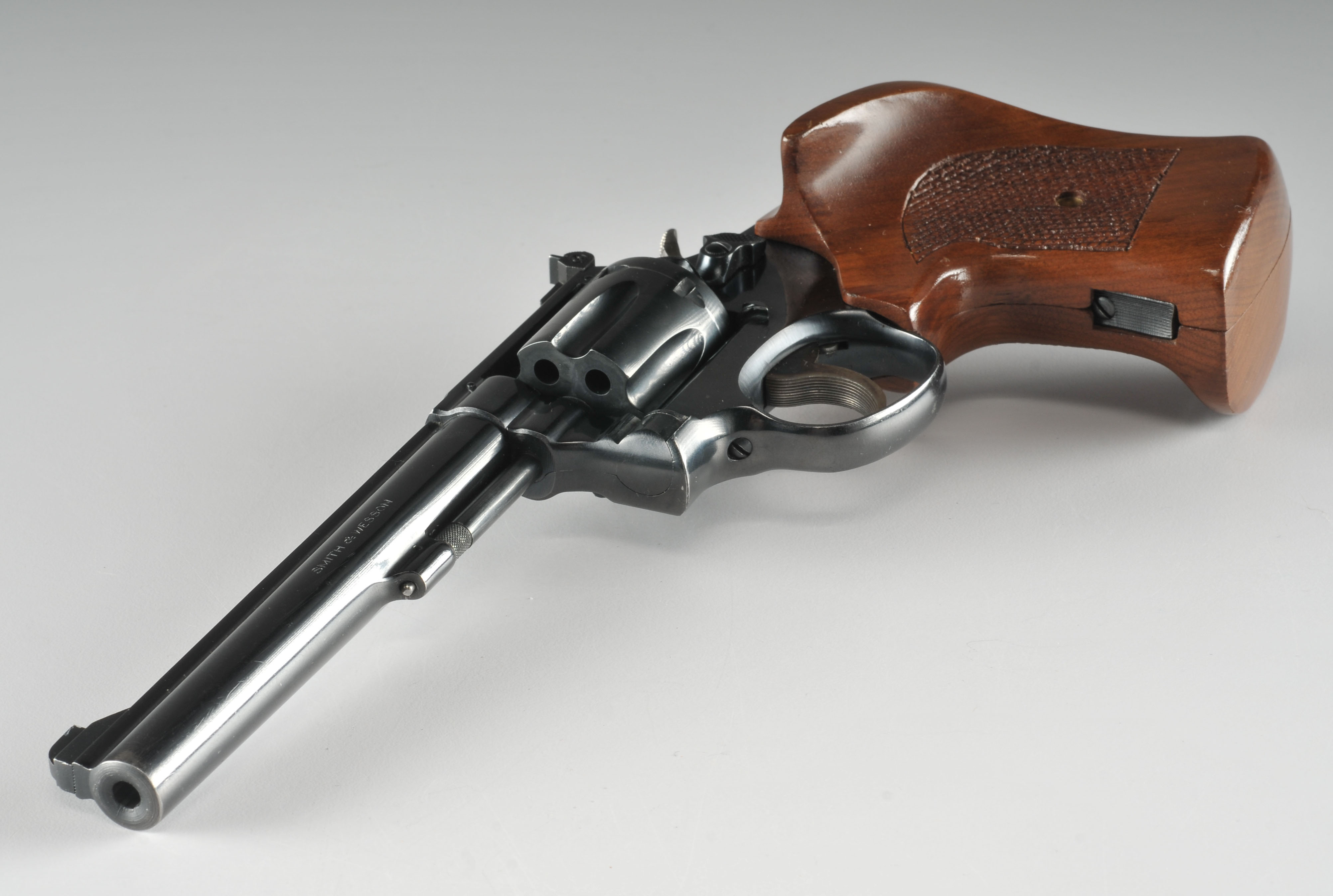 Smith and Wesson .22 Caliber revolver with target grips