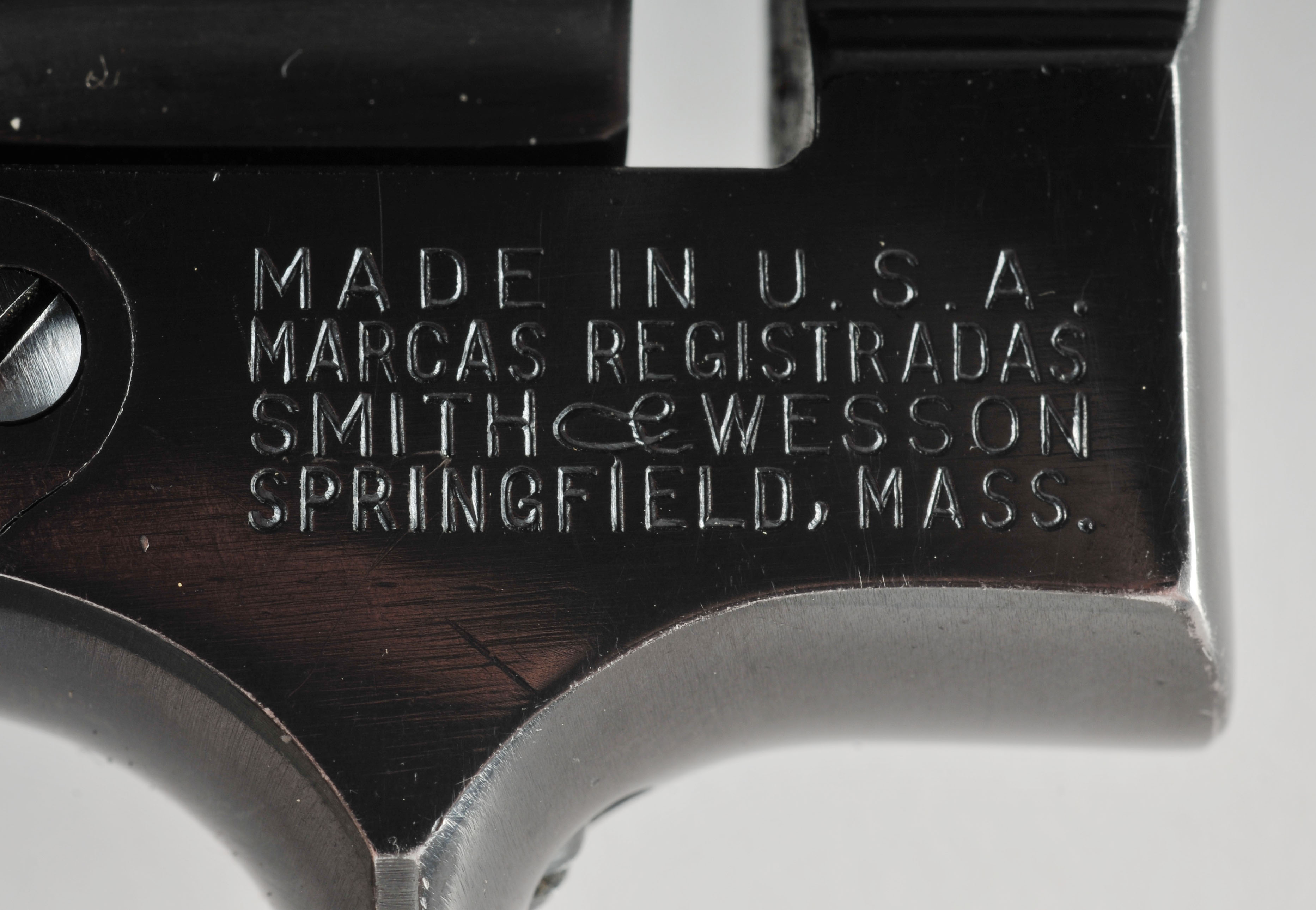 Smith and Wesson .22 Caliber revolver with target grips