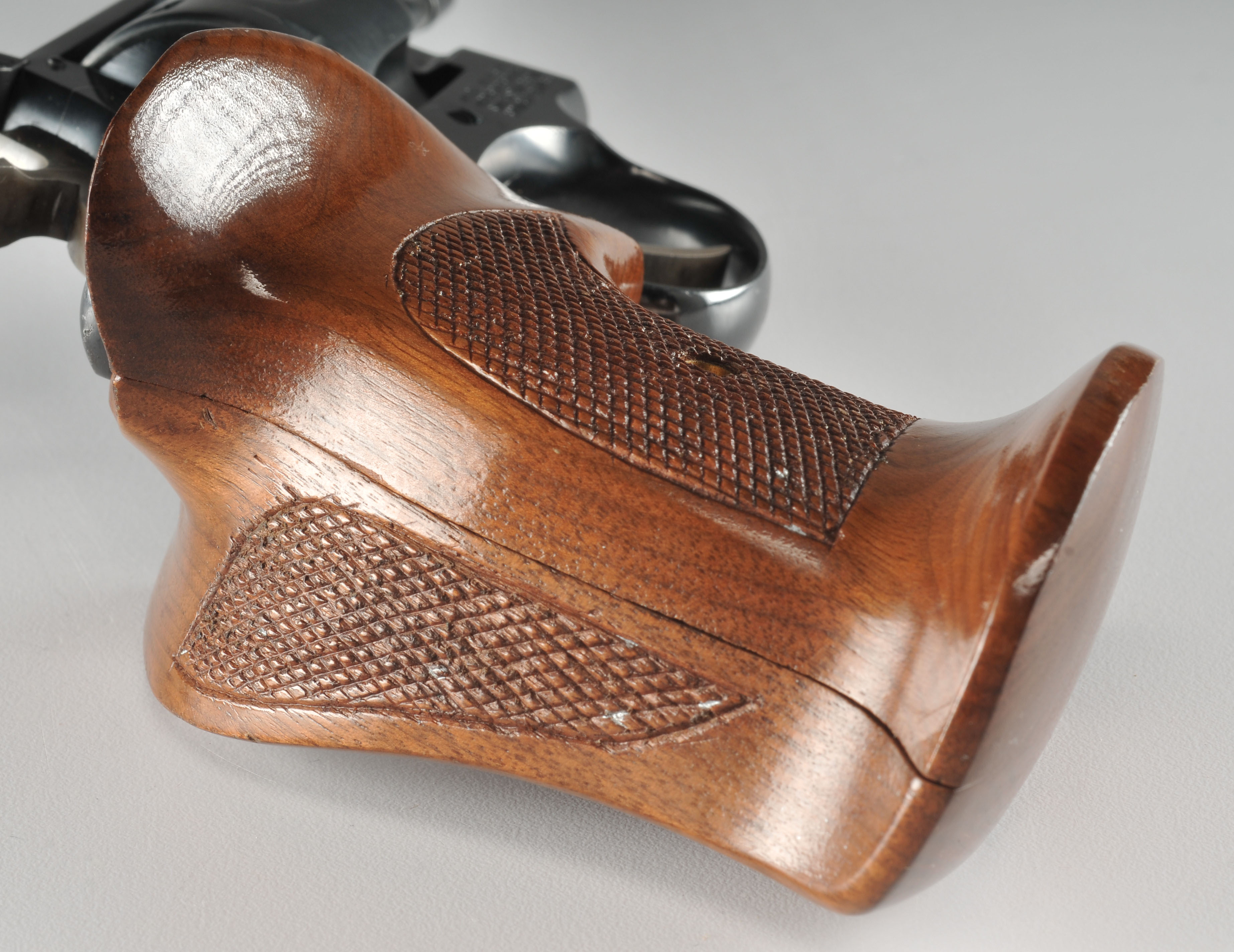 Smith and Wesson .22 Caliber revolver with target grips