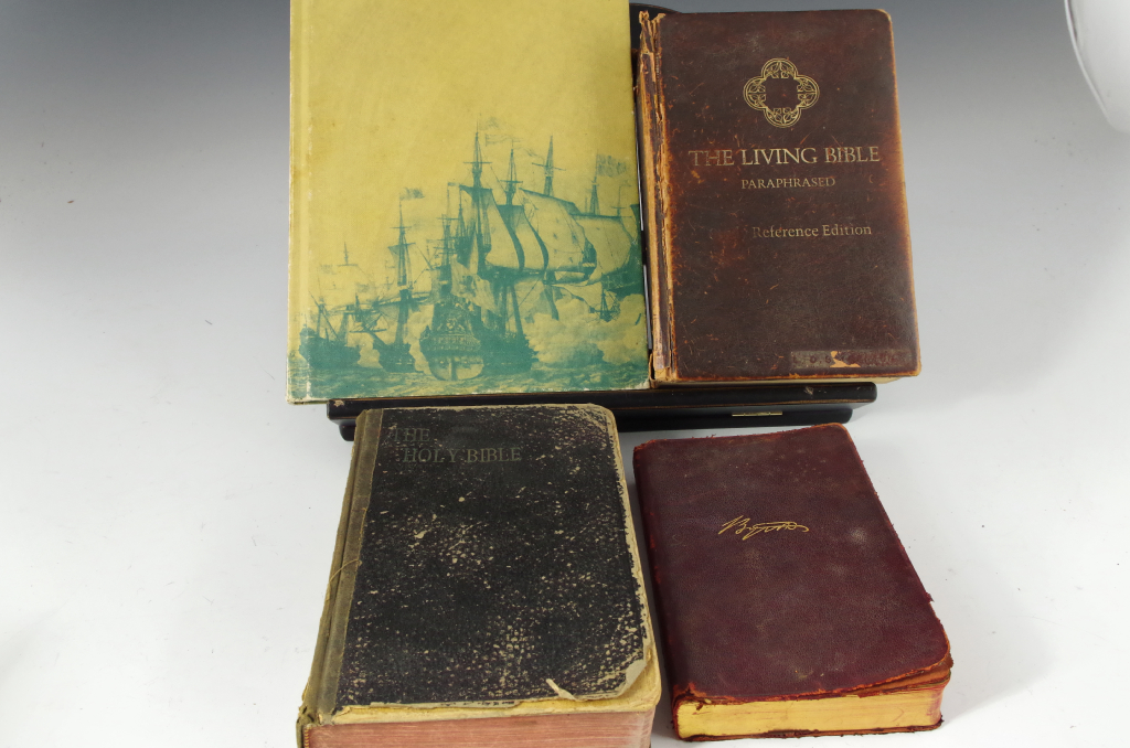 Book Lot featuring Vintage Bible 