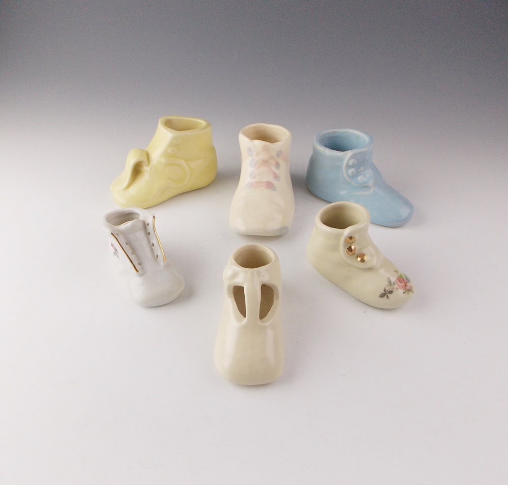 Vintage Ceramic Baby Shoes