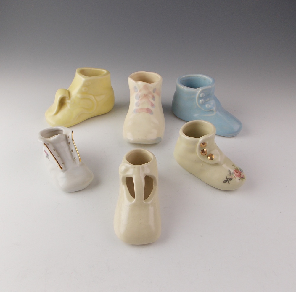 Vintage Ceramic Baby Shoes