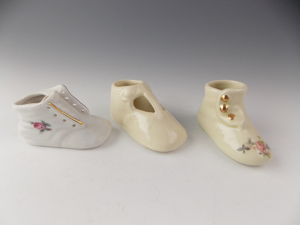 Vintage Ceramic Baby Shoes