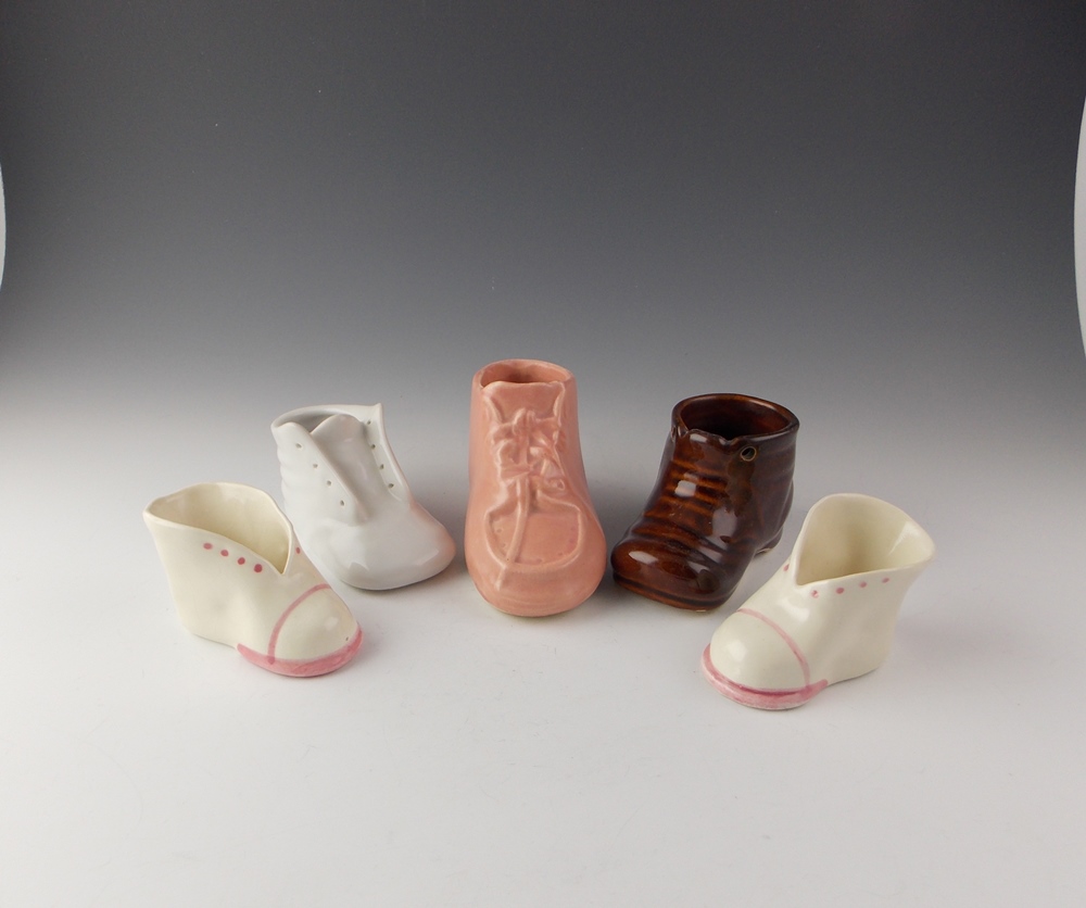 Vintage Ceramic Baby Shoes