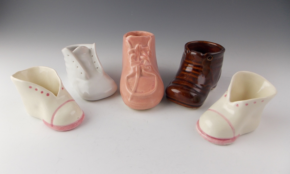 Vintage Ceramic Baby Shoes