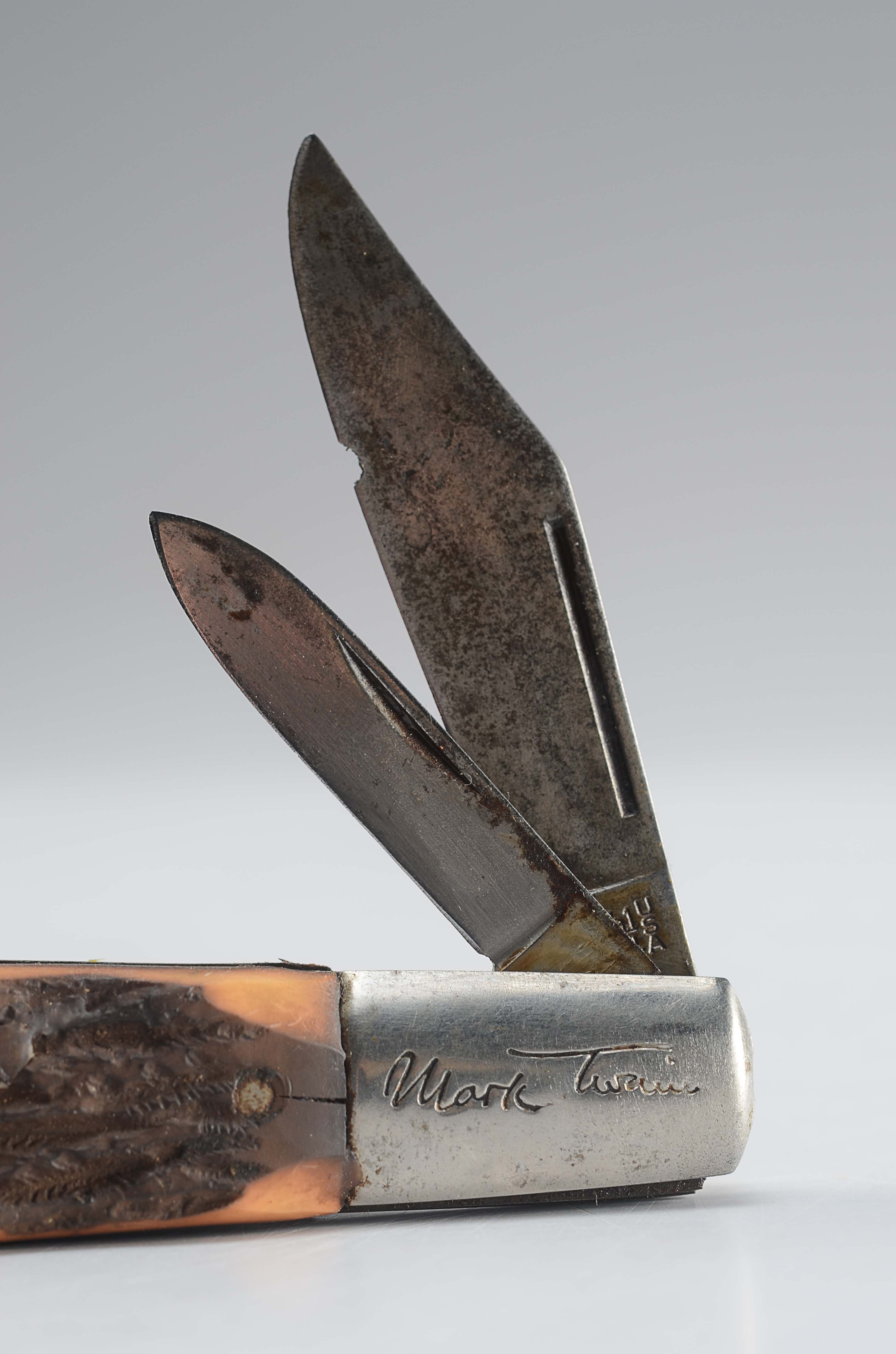 Vintage Barlow two blade pocket knife. "Mark Twain" Model.
