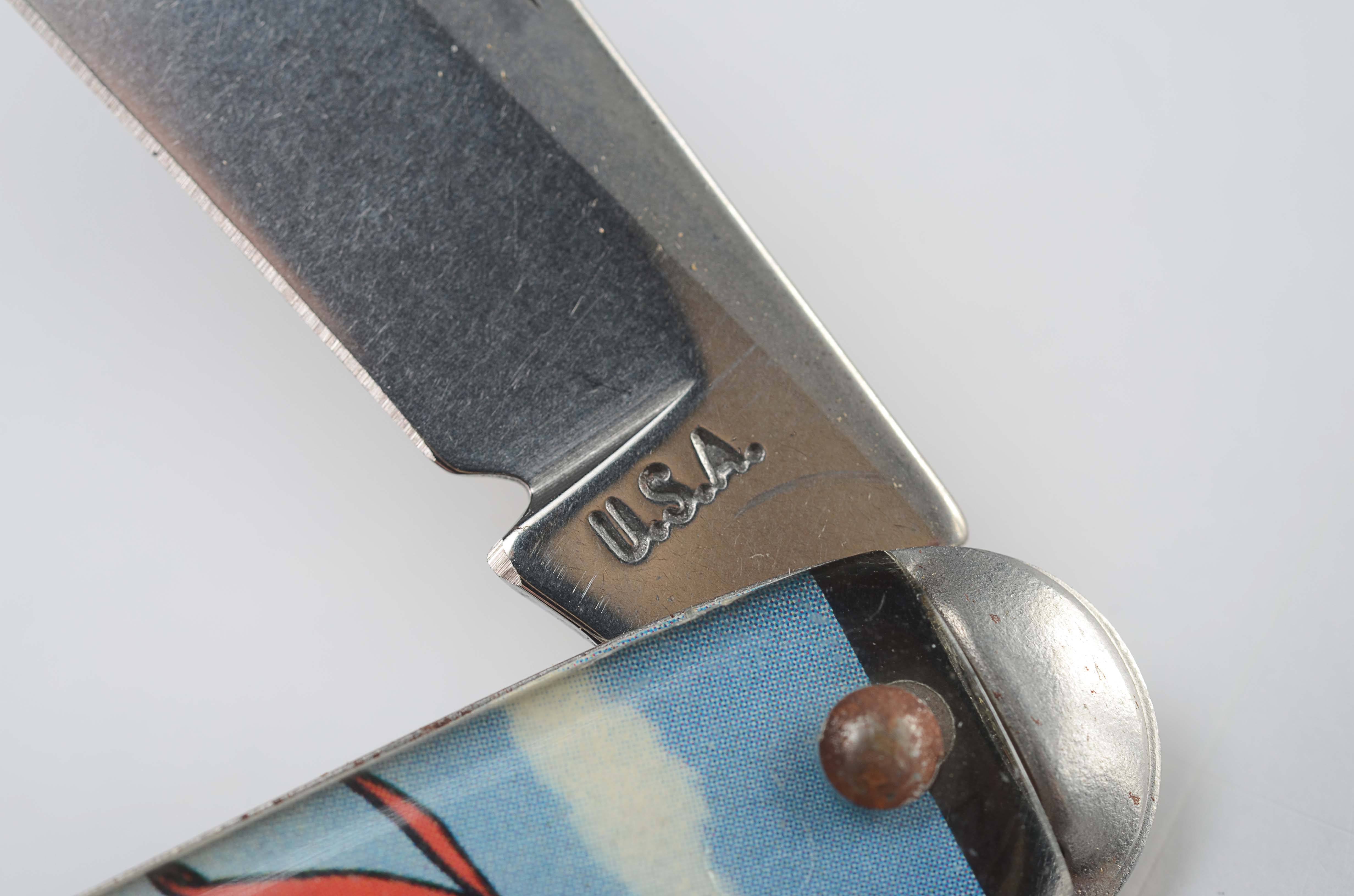 Comics themed vintage pocket knives