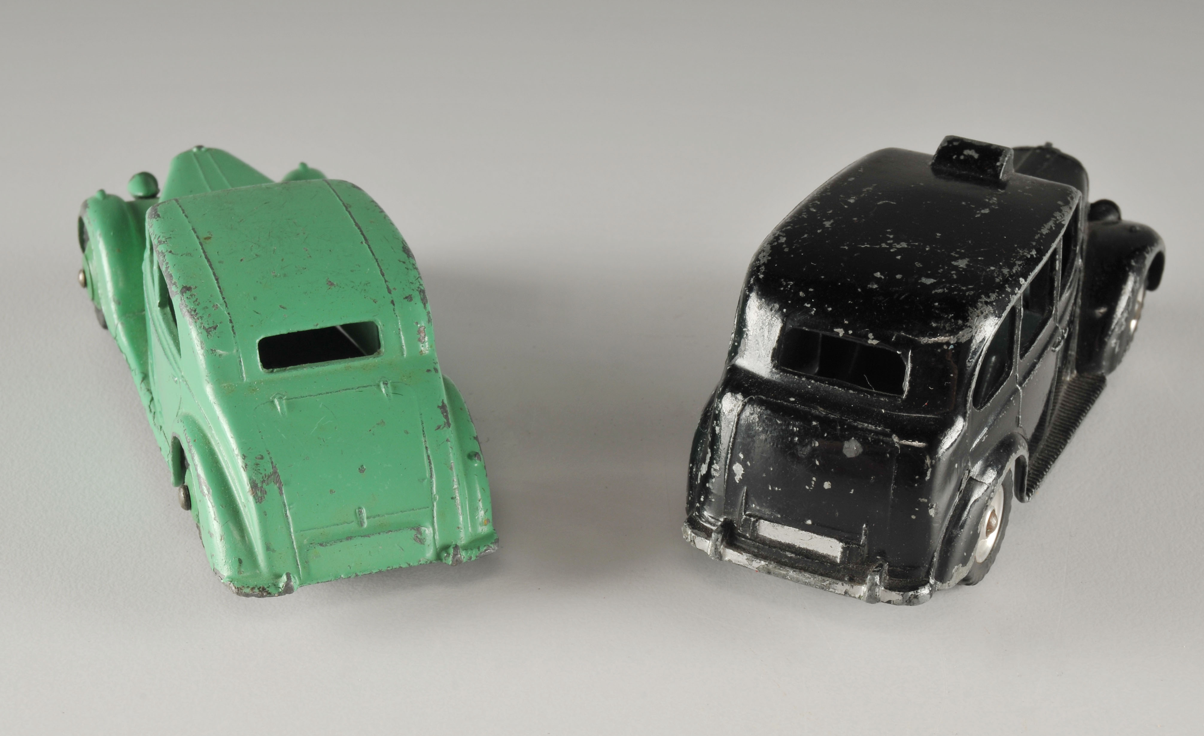 Five vintage Dinky Toys metal cars
