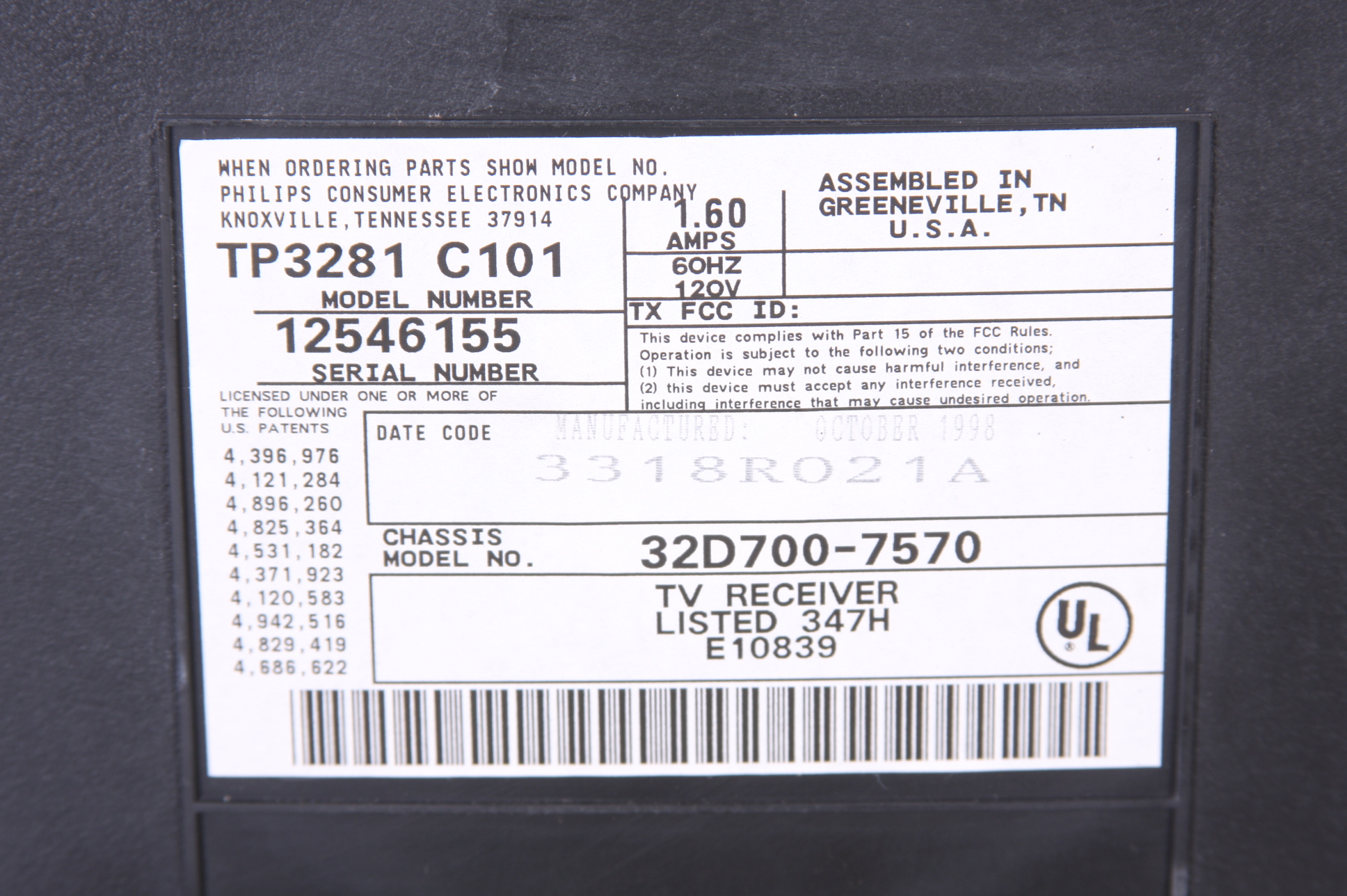 Philips Magnavox Smart Plus Series TV Receiver