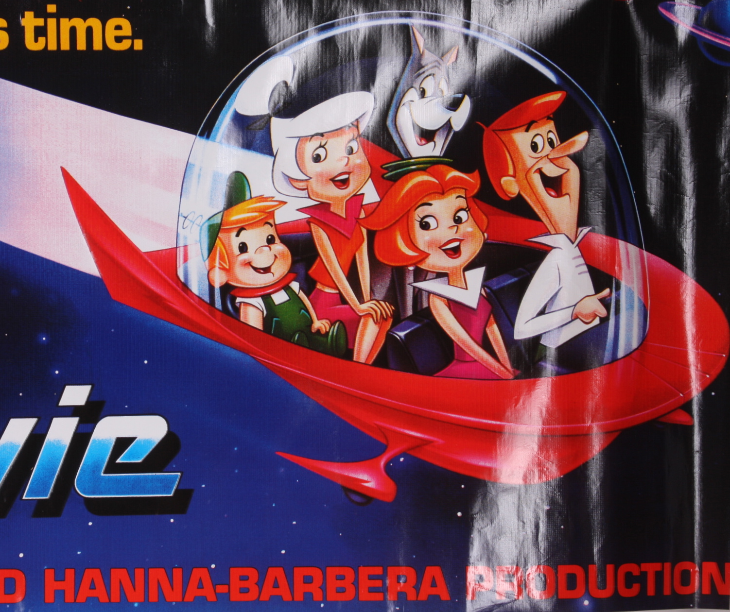 1990 The Jetsons Movie Vinyl Banner