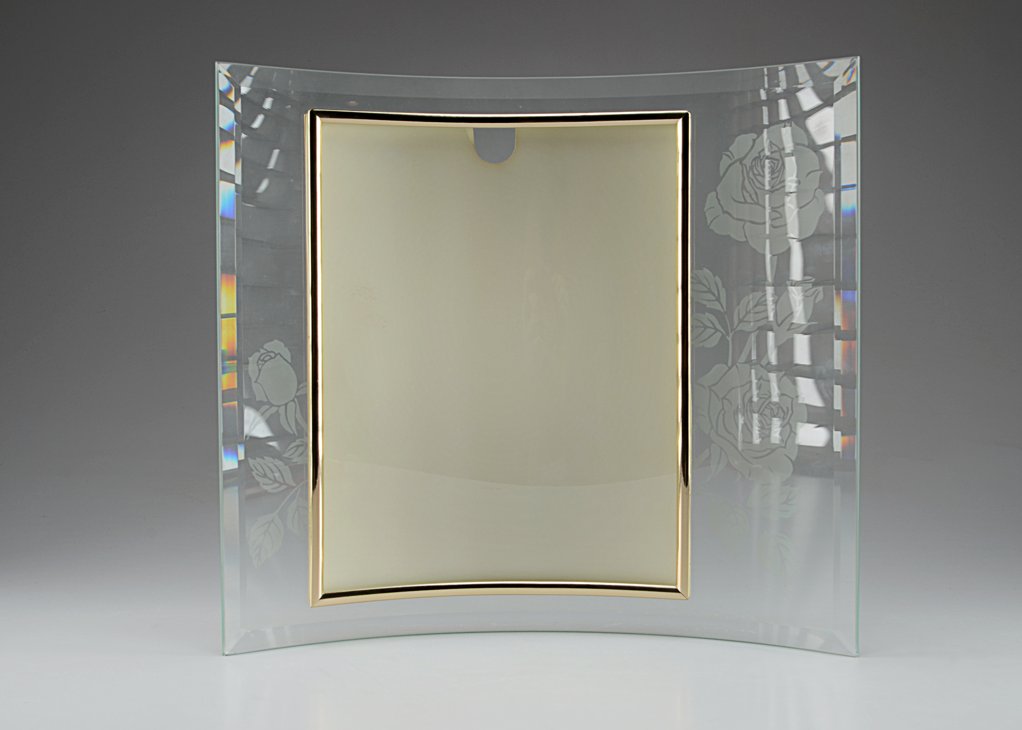 Concave Etched Glass Picture Frame