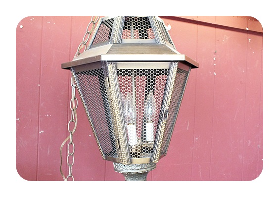 Modern hanging lamp with pierced screen design