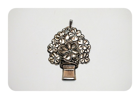 Reed & Barton sterling "Good Luck" whistle pendant