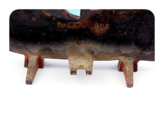 Hand painted cast metal pirate ship door stop