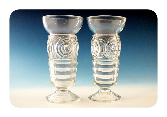 Circa 1930's - 40's Mondae Siren soda fountain glasses