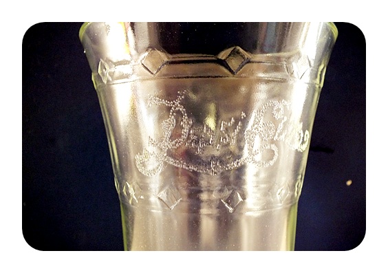 Four vintage Pepsi Cola glasses