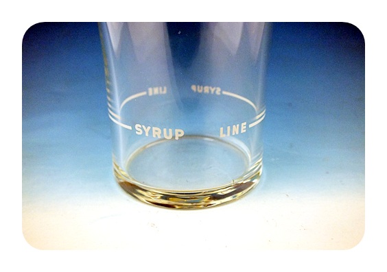 Vintage Pepsi Cola glasses with syrup line