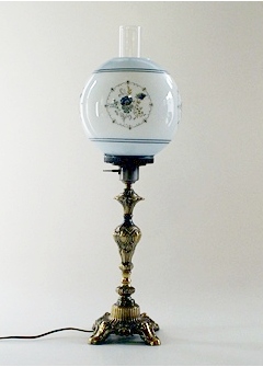 Modern electric brass table lamp