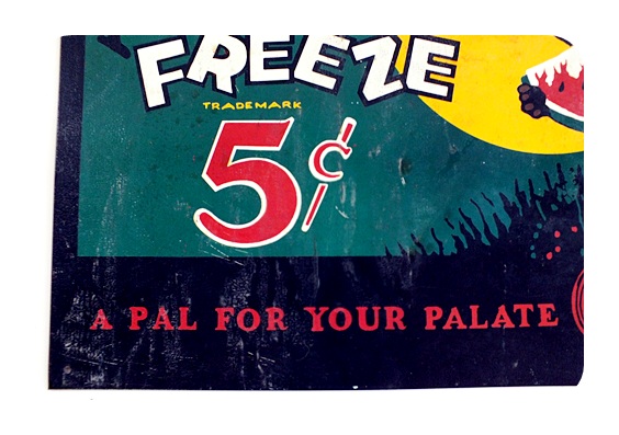 Reproduction Picaninny Freeze metal sign