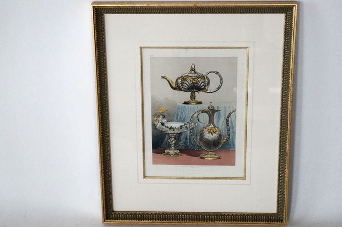 Antique Hand Painted Lithograph