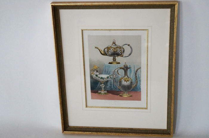 Antique Hand Painted Lithograph