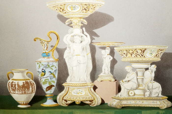 Antique Hand Painted Lithograph