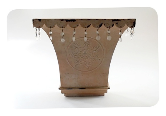 Metal wall mounted shelf unit from India