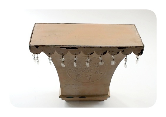 Metal wall mounted shelf unit from India