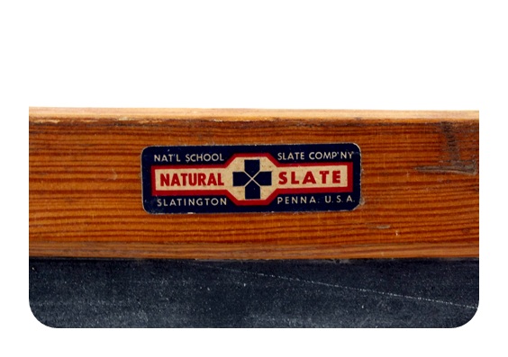 Vintage National Slate Company double sided chalk board 