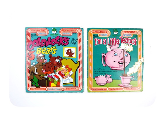 Five vintage  45 rpm Peter Pan Records