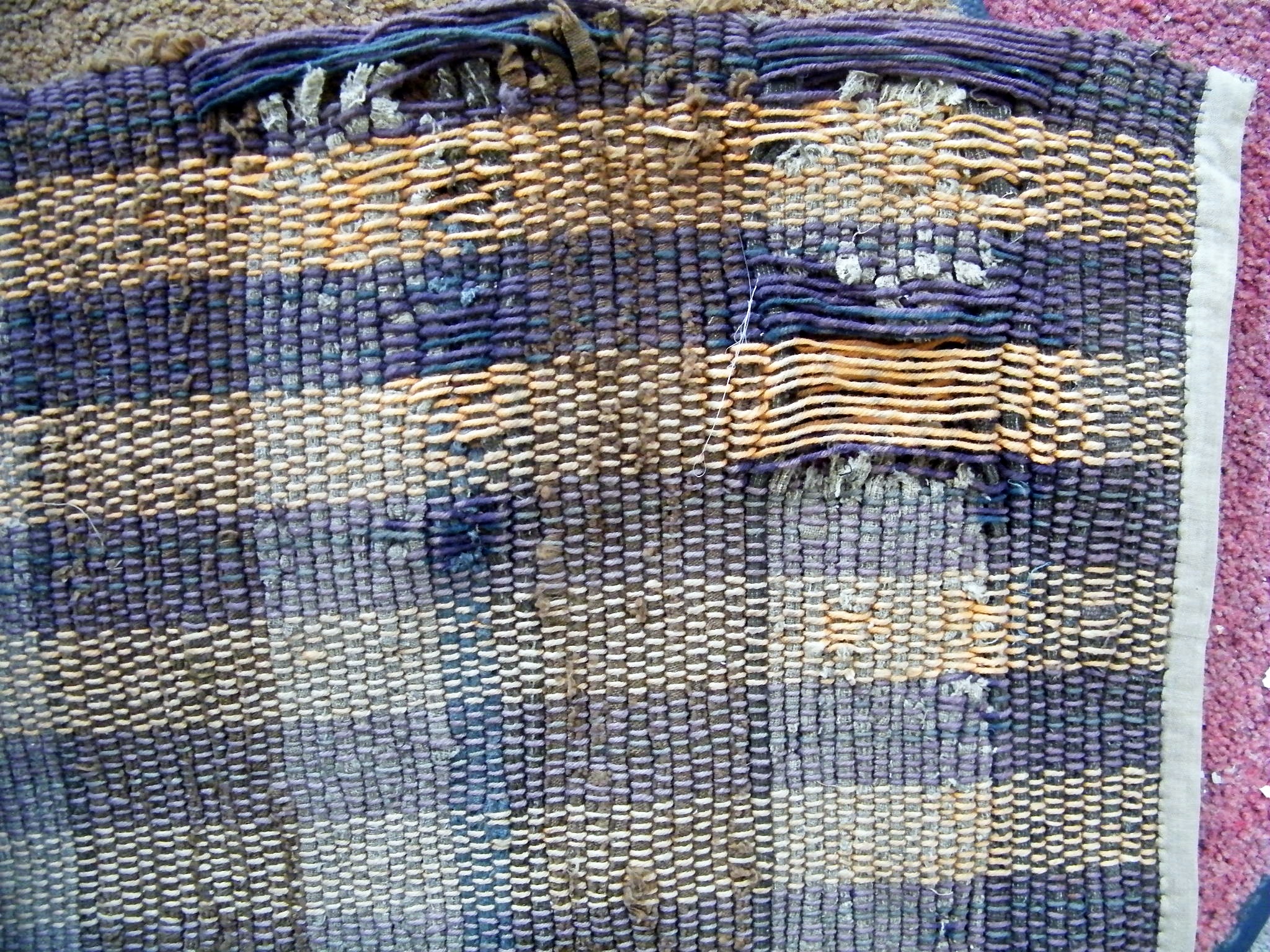 Large Vintage Rag Rug