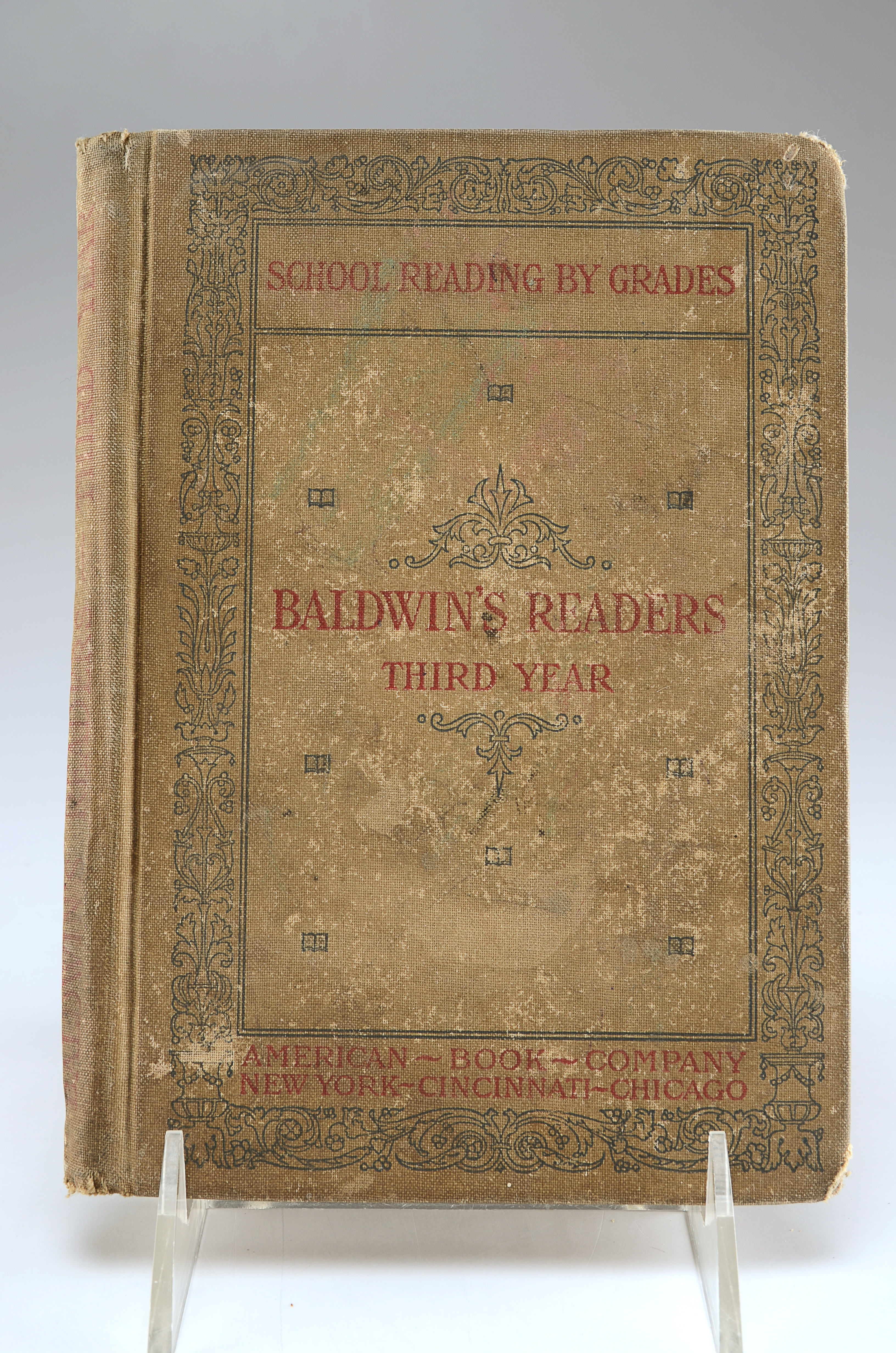 Three antique school books 