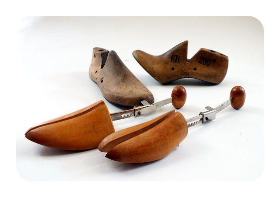 Vintage wooden shoe forms