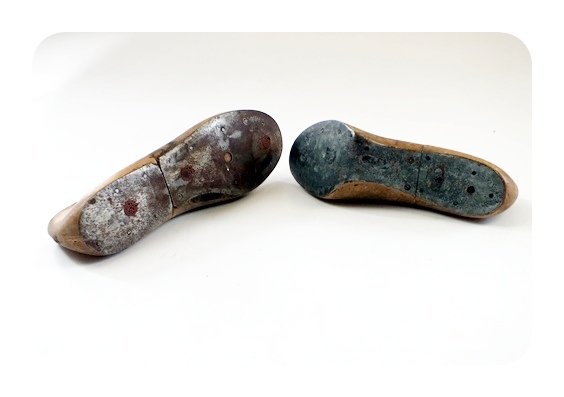 Vintage wooden shoe forms