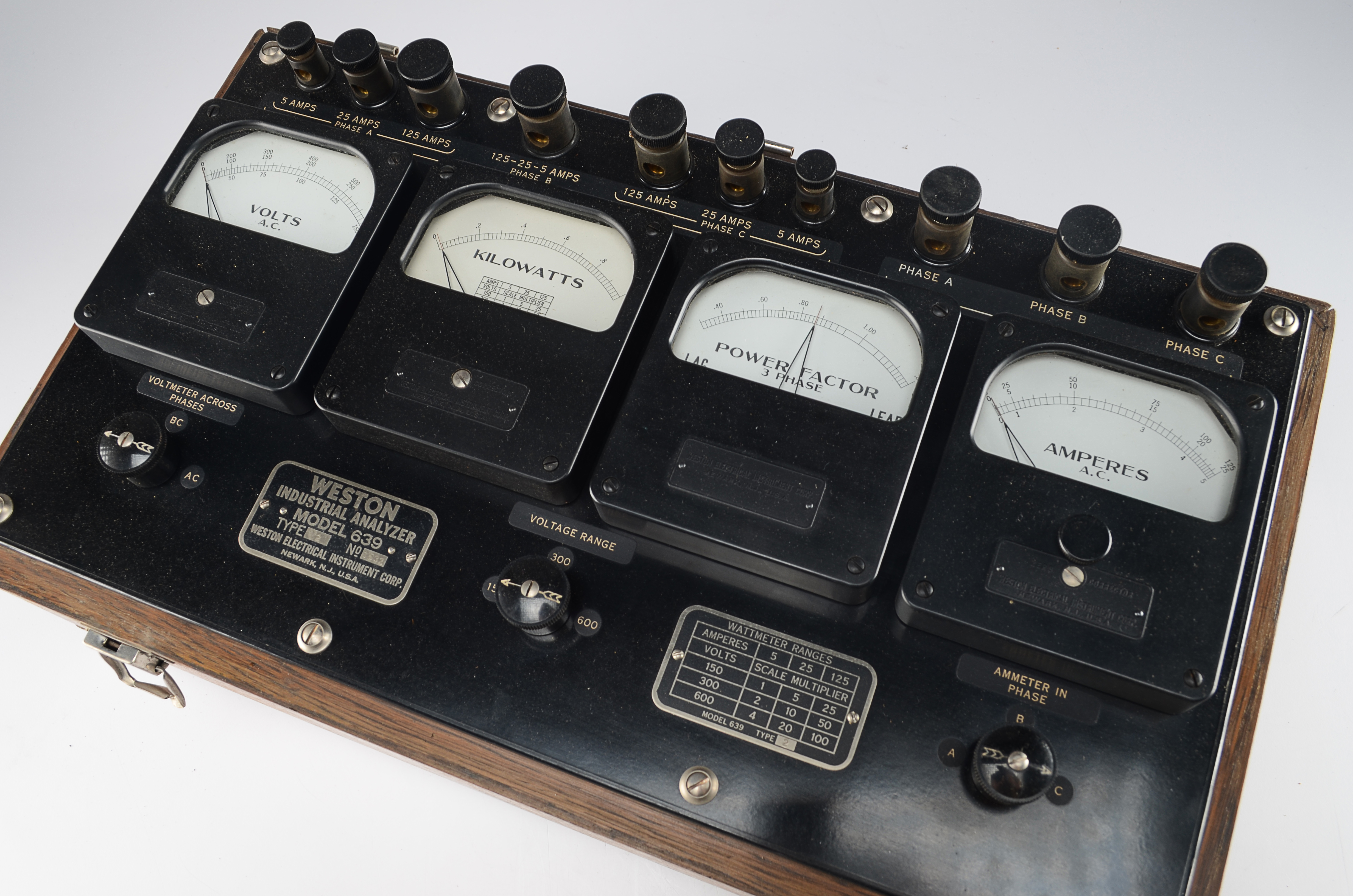 Vintage Weston Industrial Voltage Analyzer