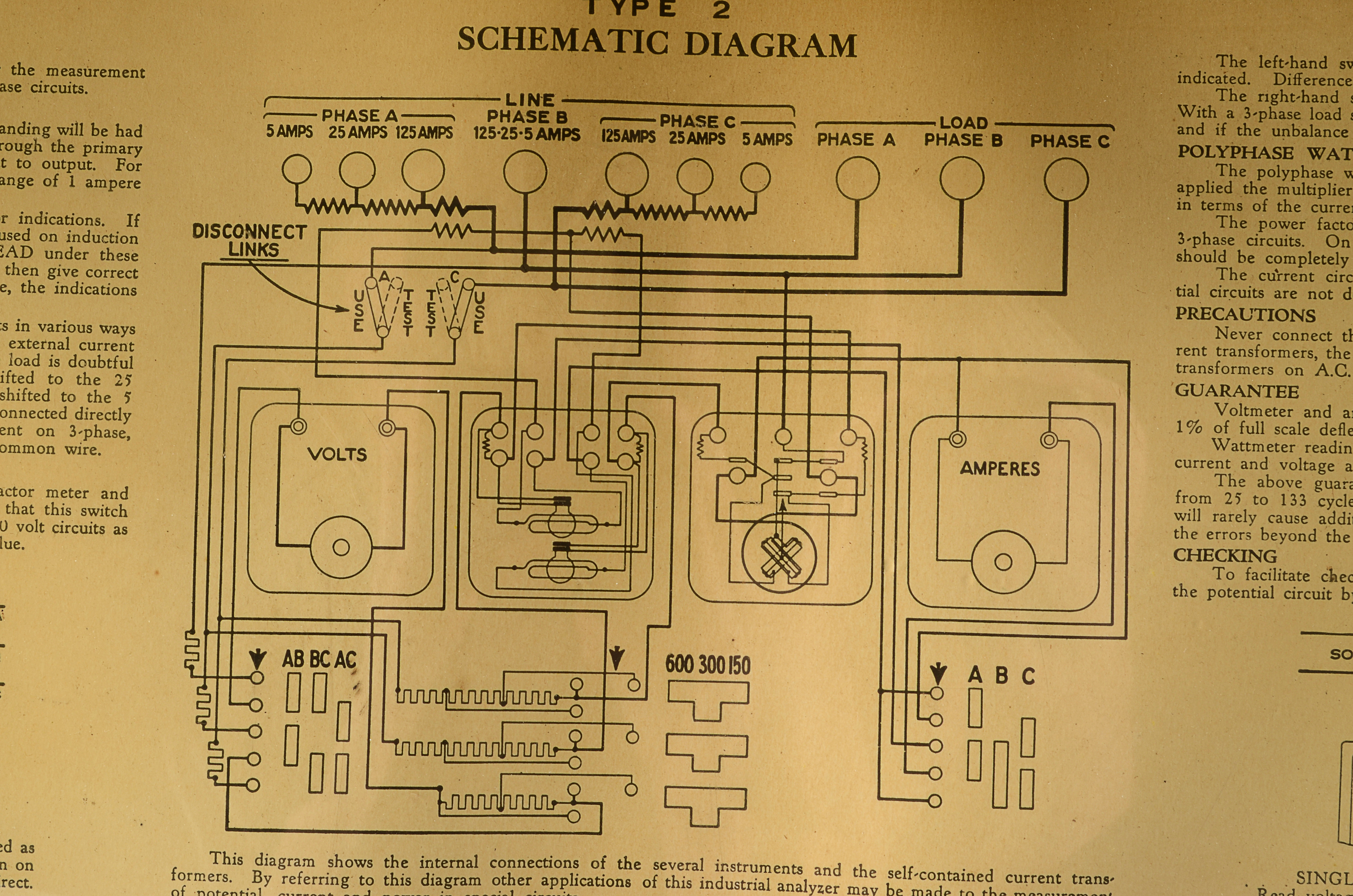 Vintage Weston Industrial Voltage Analyzer