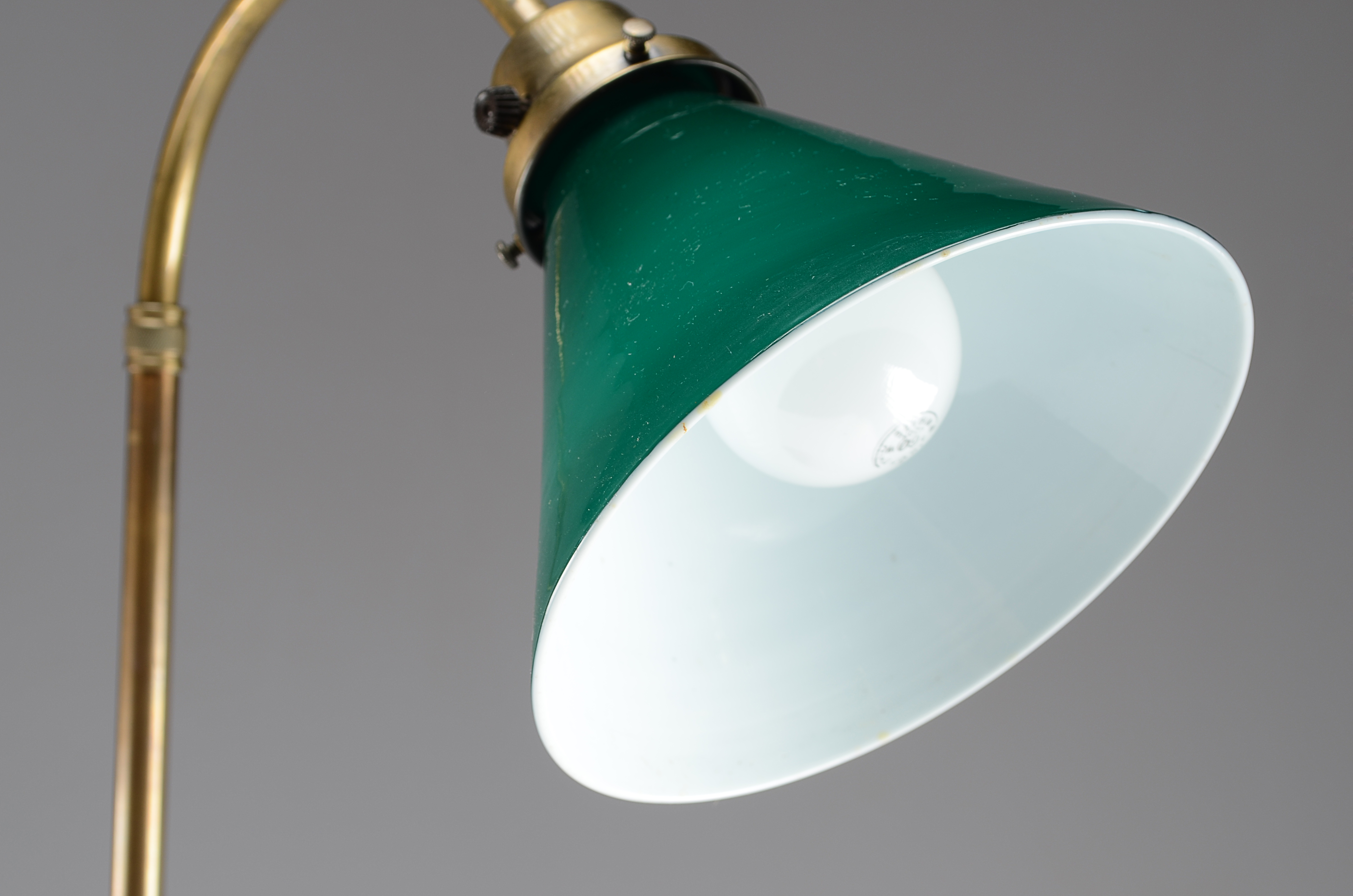Desk Lamp Green Glass Shade