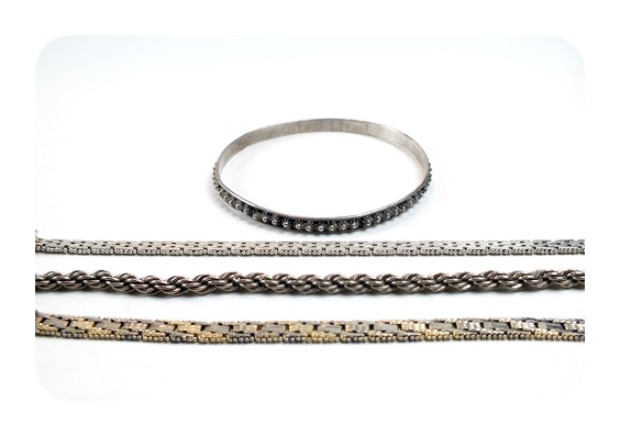 Sterling bangle bracelet and more.